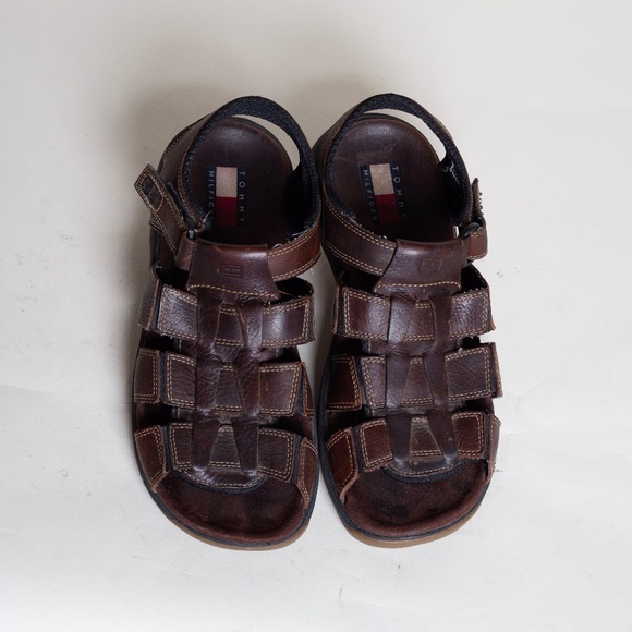 tommy hilfiger leather sandals mens